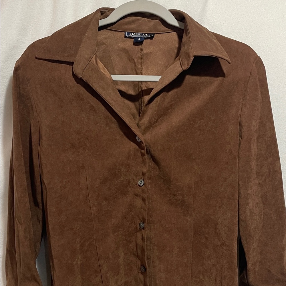 Harold's Tan Suede Shirt